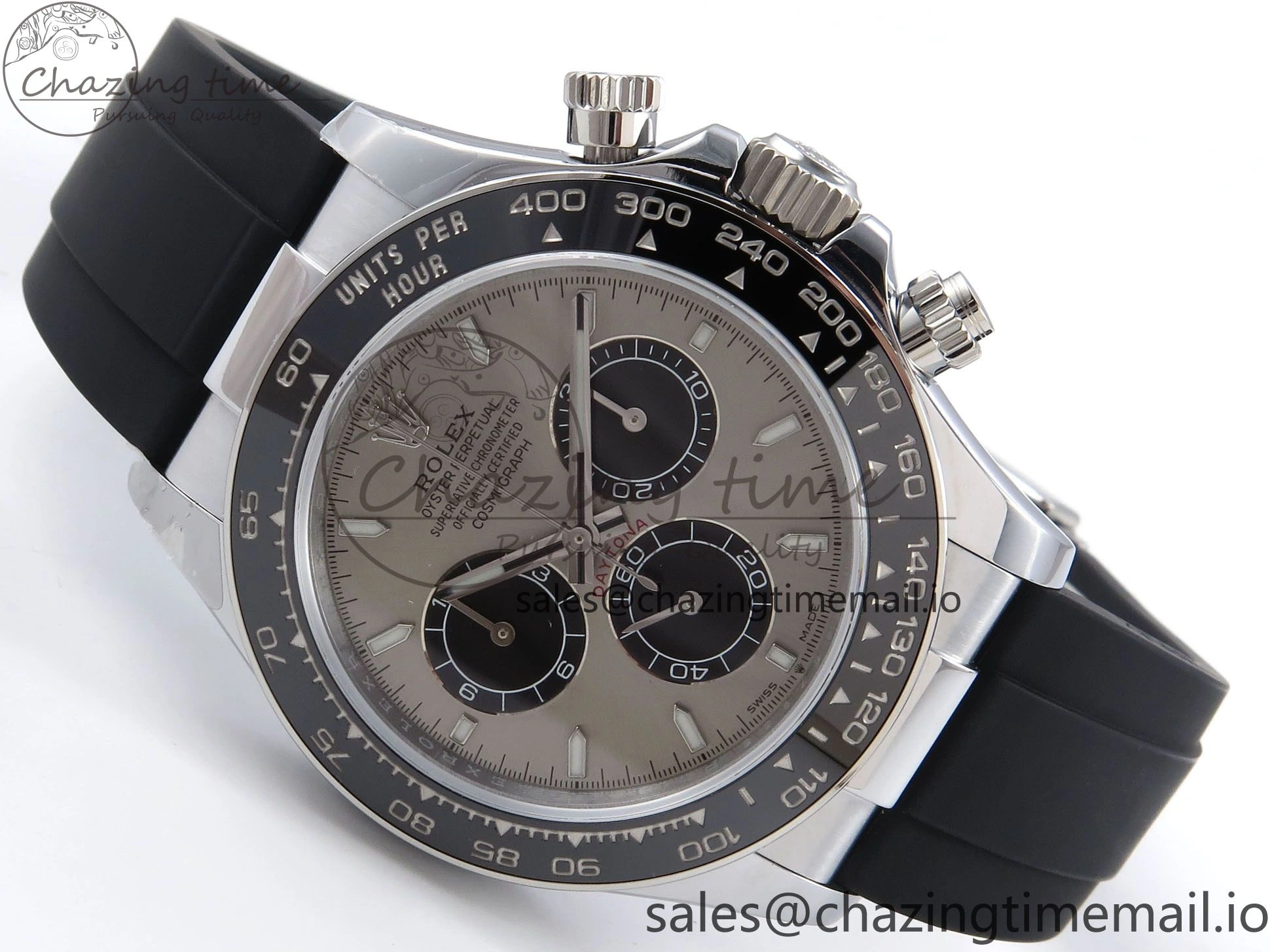 Strap V6（Gain 126519 SH4131 Edition Oysterflex Best 1:1 QF on Gray Daytona Weight） Black Dial 1228